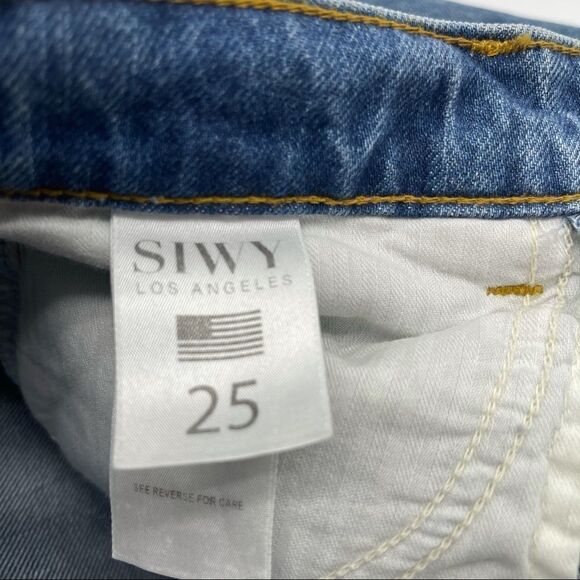 SIWY 5Button Distressed Raw Hem Jeans SIZE 25 NWT - Picture 12 of 13
